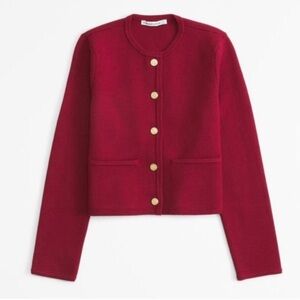 NWOT Abercrombie and Fitch LuxeLoft Crew Sweater Jacket